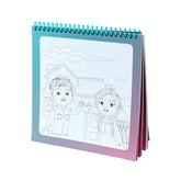 Spiraalgebonden kleurboek met cartoonfiguren van Hadieth Studio, waterkleurboek blauw hadieth